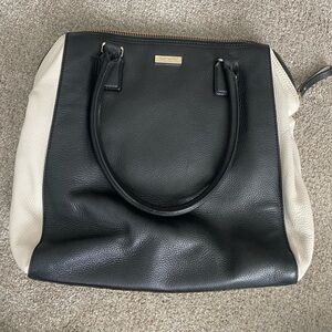 Kate Spade large leather Tote black and cream
